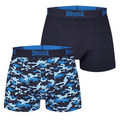 2x Lonsdale Bokserki granatowe TRUNKS bawełna, Rozmiar XXL