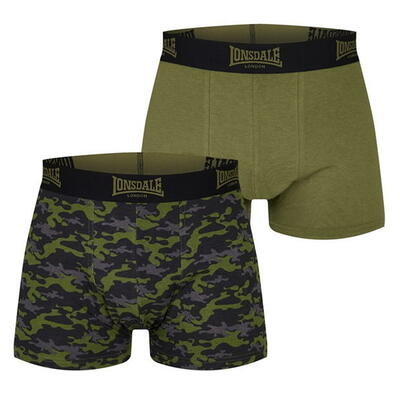 2x Bokserki TRUNKS Lonsdale Khaki w pudełku, Rozmiar XL