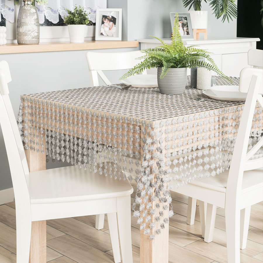 Lumina Obrus gipiurowy, kolor szary 005 z lurexem, 140x220cm 061789/KSP/005/140220/1