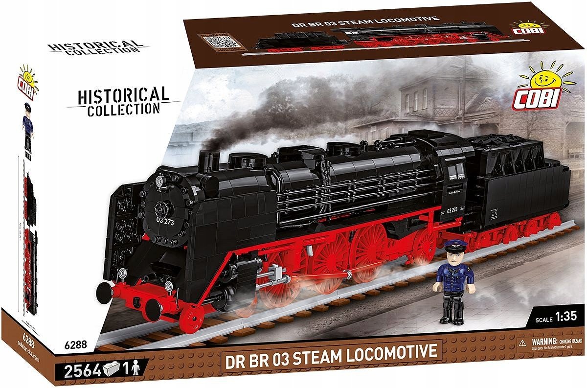 KLOCKI COBI 6288 LOKOMOTYWA PAROWA DR BR 03 Steam Locomotive HC 2564 El.