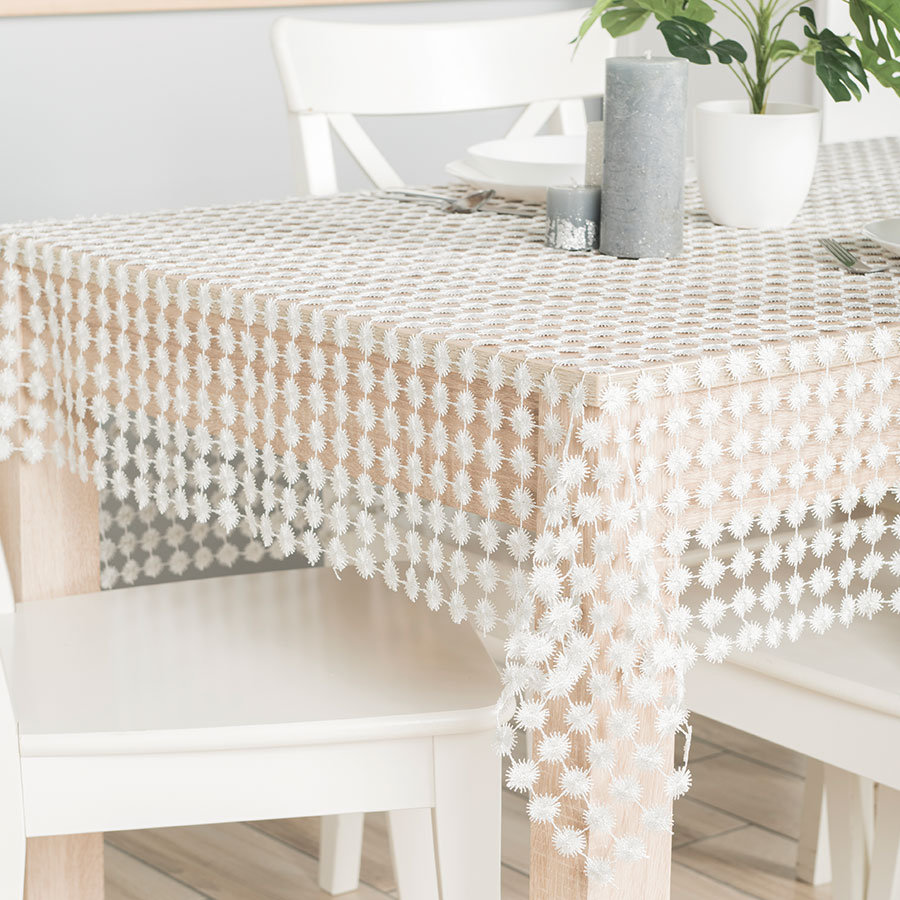 Lumina Obrus gipiurowy, kolor jasny szary 007 z lurexem, 140x220cm 061789/KSP/007/140220/1