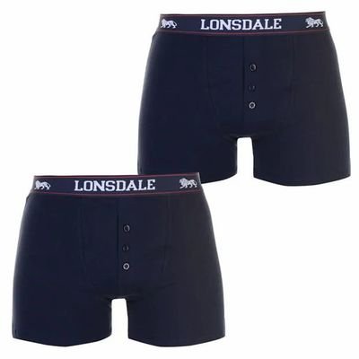 Lonsdale 2 sztuki, bokserki męskie, granatowe, Rozmiar 4XL
