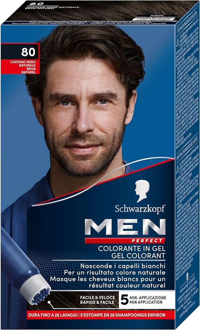 Schwarzkopf Men Farba Do Włosów Odsiwiacz Czarny Brąz 80 40 Ml + 40 Ml