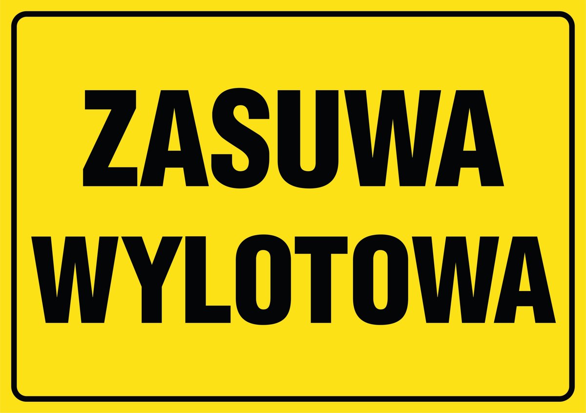Naklejka: Zasuwa wylotowa 30x42cm