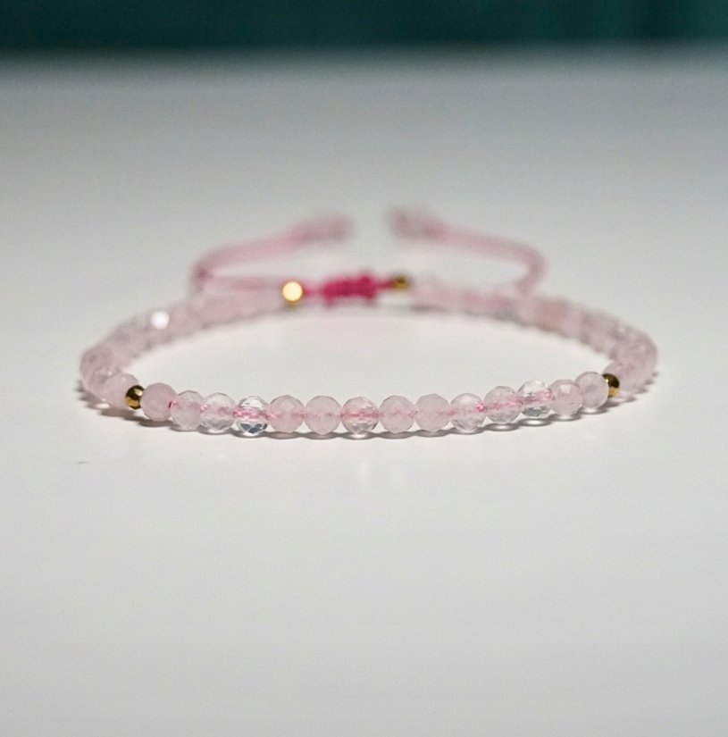 Bransoletka Kwarc Różowy 3mm - Crystals Break Talizman Prezent