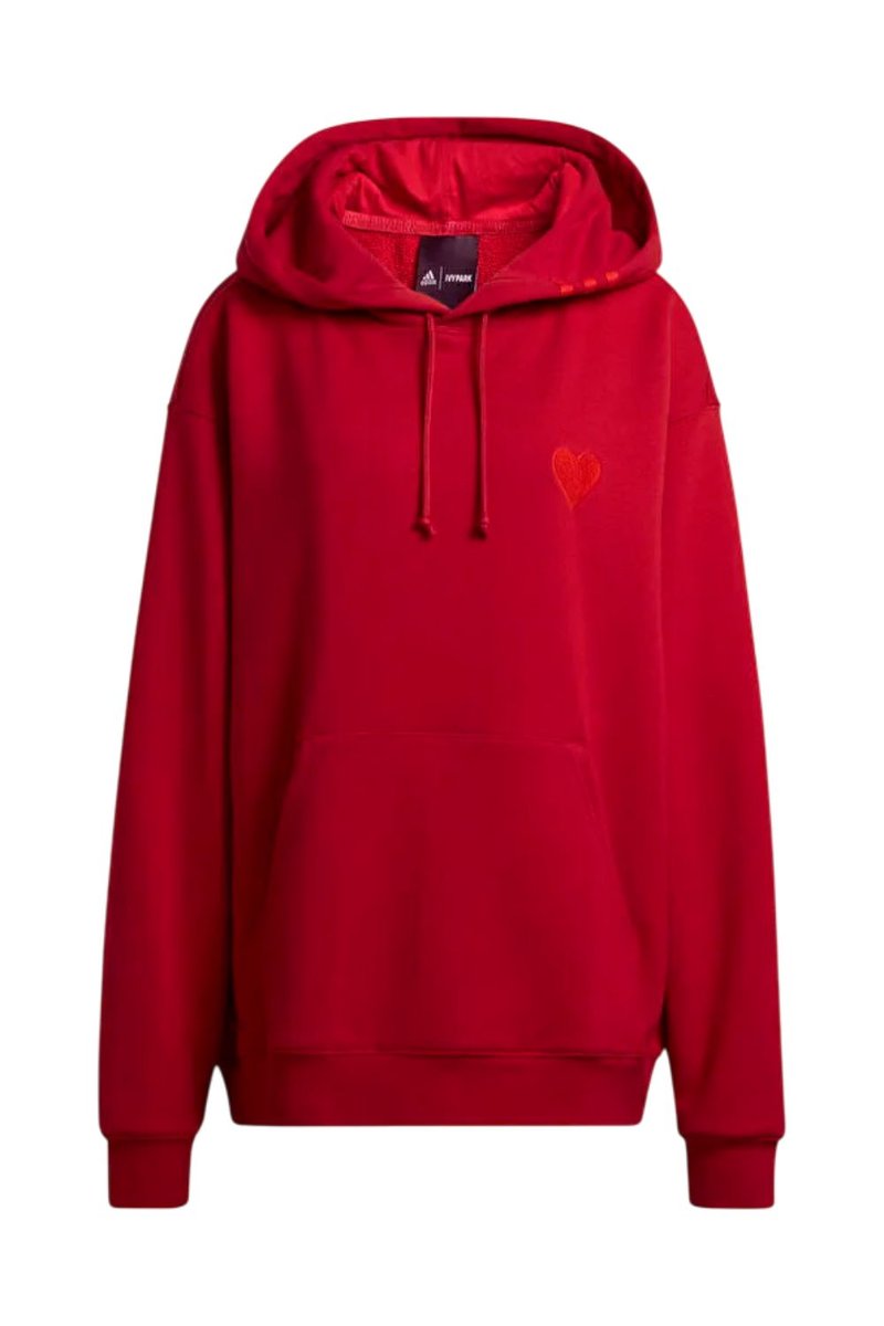Bluza damska Adidas x Ivy Park Ivp Hoodie bawełniana czerwona-M
