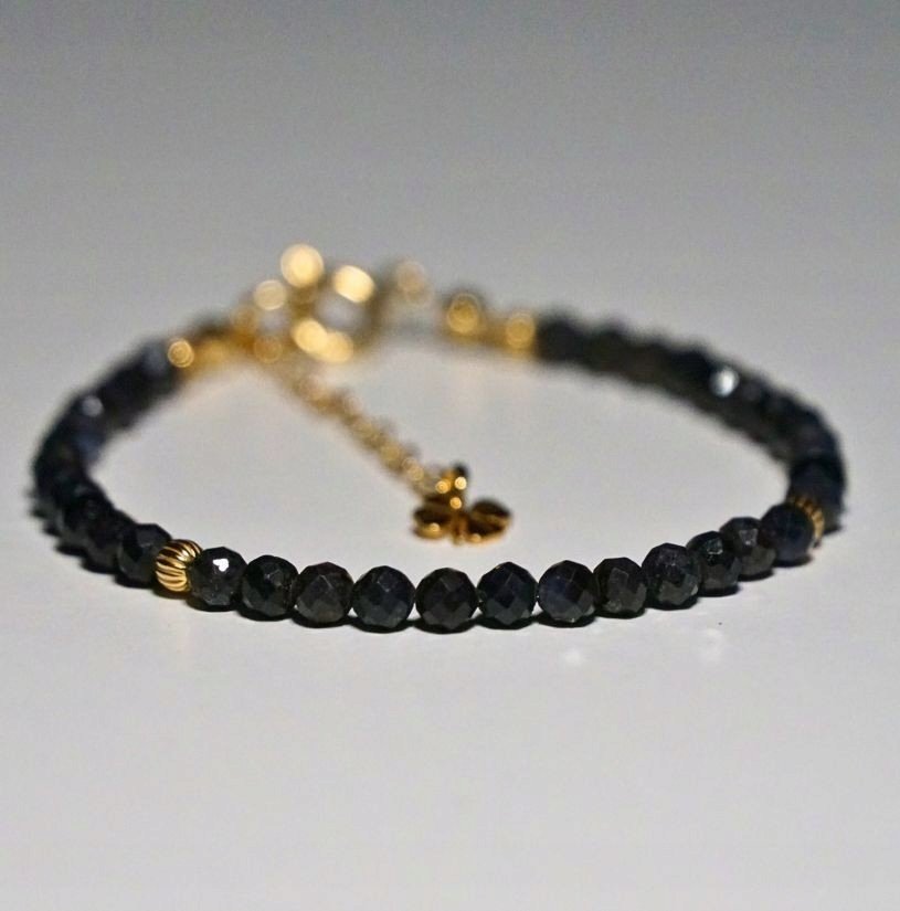 Bransoletka Szczęścia Szafir Ciemny 3mm - Crystals Break 2 Rozmiary