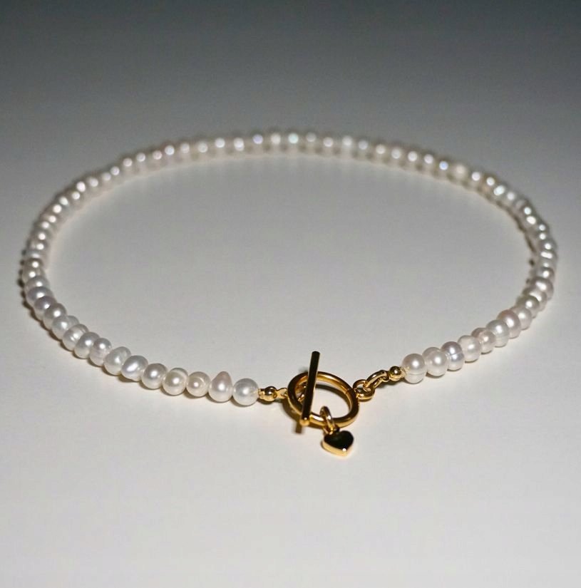 Naszyjnik Toggle Perła Naturalna 6mm - Crystals Break