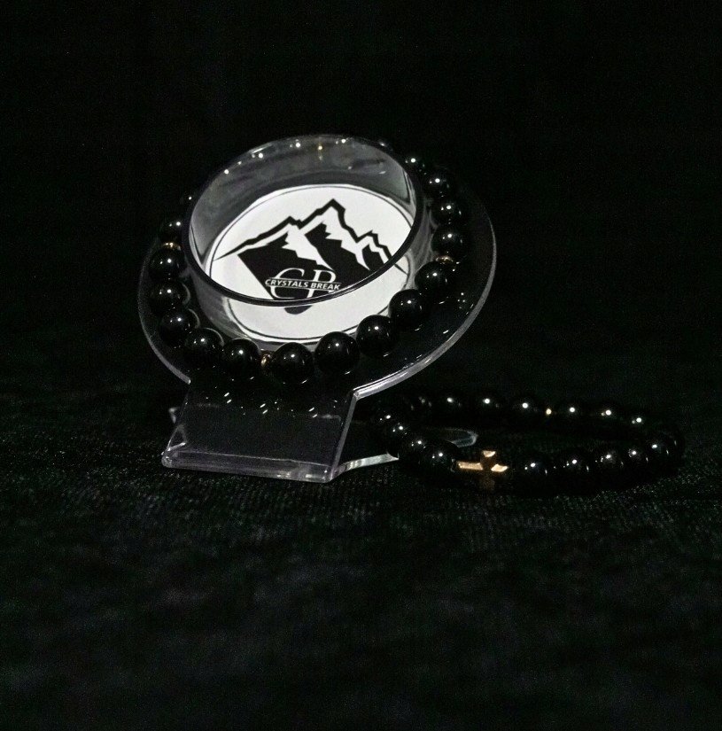 Bransoletka Turmalin Czarny 8mm - Crystals Break M��ski Talizman Prezent