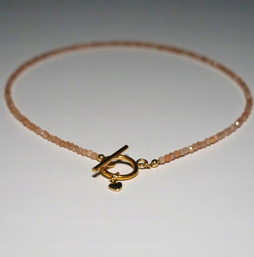 Naszyjnik Toggle Kamień Słoneczny 3mm - Crystals Break