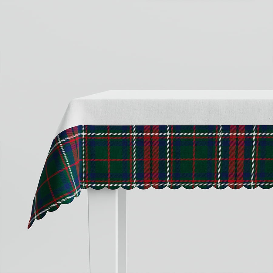 Biały Obrus Świąteczny 140x180 SZKOTI Zielony