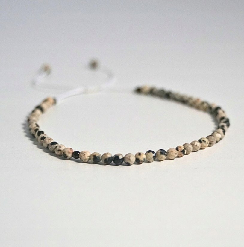 Bransoletka Jaspis Dalmatyński 3mm - Crystals Break