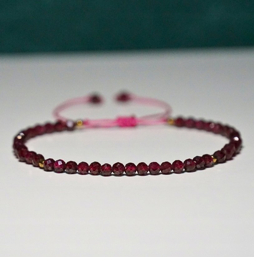 Bransoletka Granat 3mm - Crystals Break Talizman Prezent