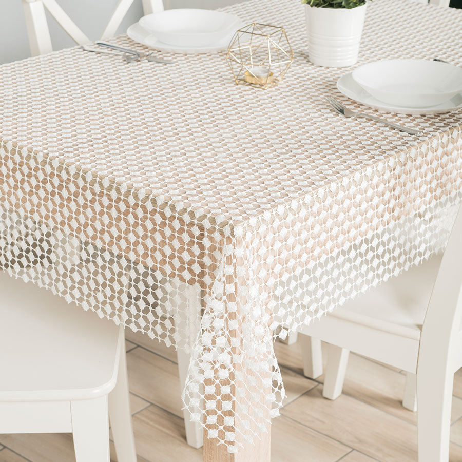 Bianca Obrus gipiurowy, kolor off white 010 z lurexem, 140x220cm 061757/KSP/010/140220/1