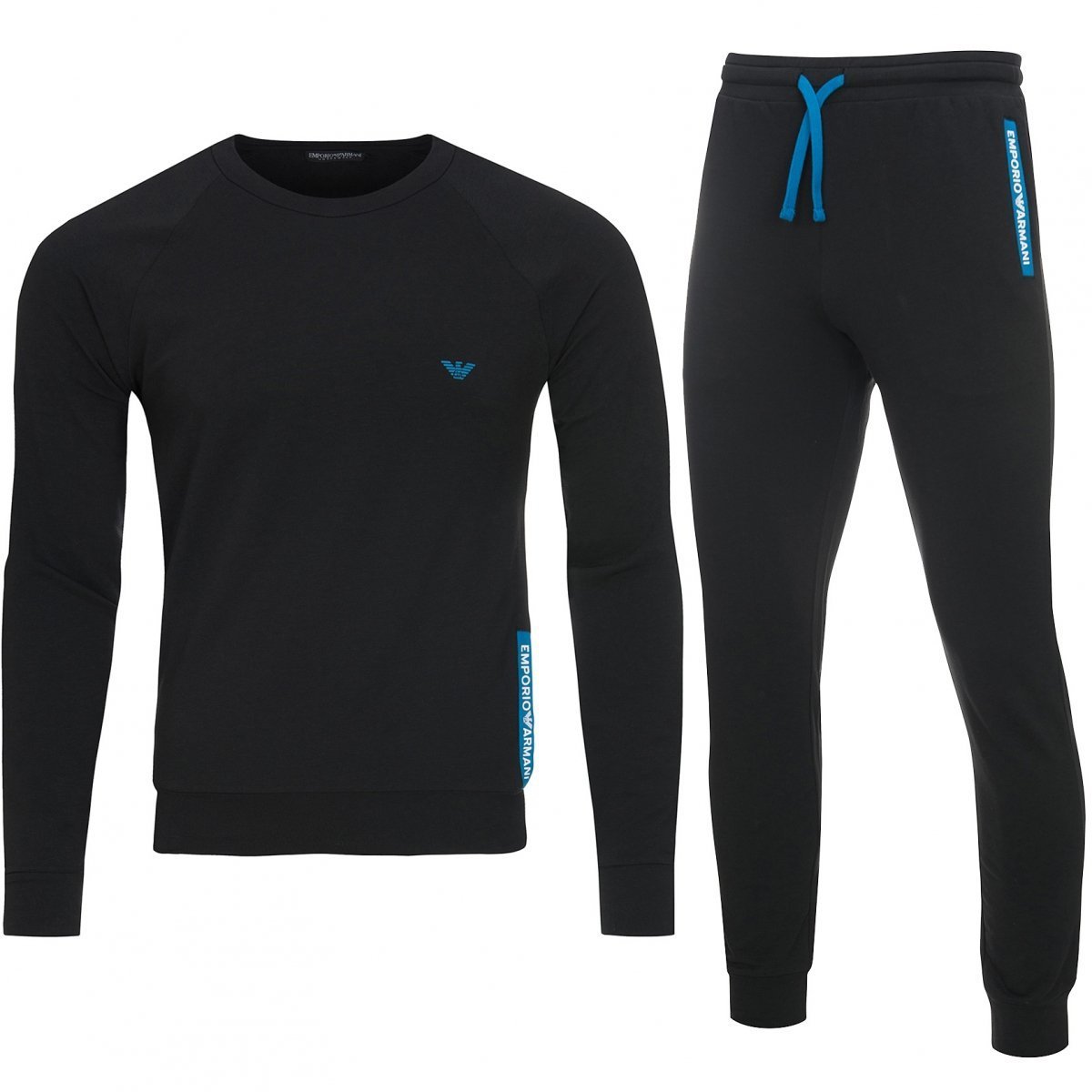 Emporio Armani dres męski czarny komplet bawełna L