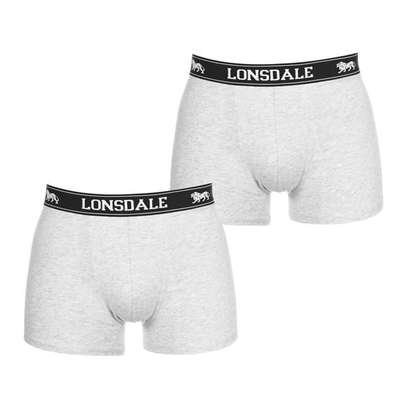 Lonsdale 2 szt. szare, bokserki męskie TRUNKI, Rozmiar XXL