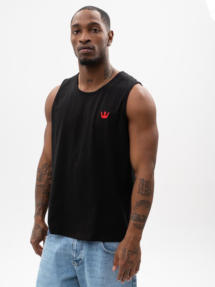 Tank Top Męski Czarny Jigga Wear Simple Crown XXL