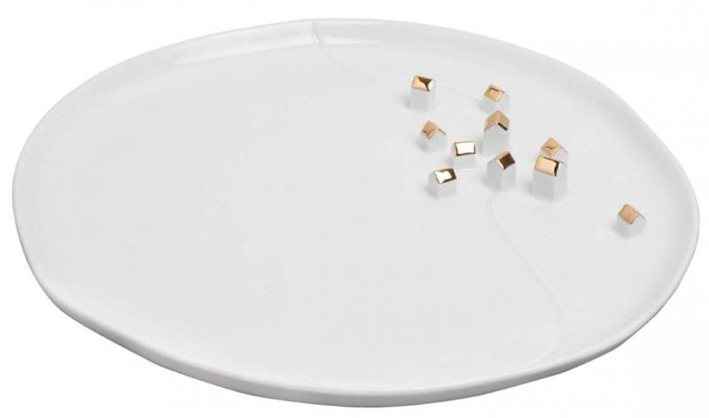Porcelanowy talerz 32 cm village kod: C89851