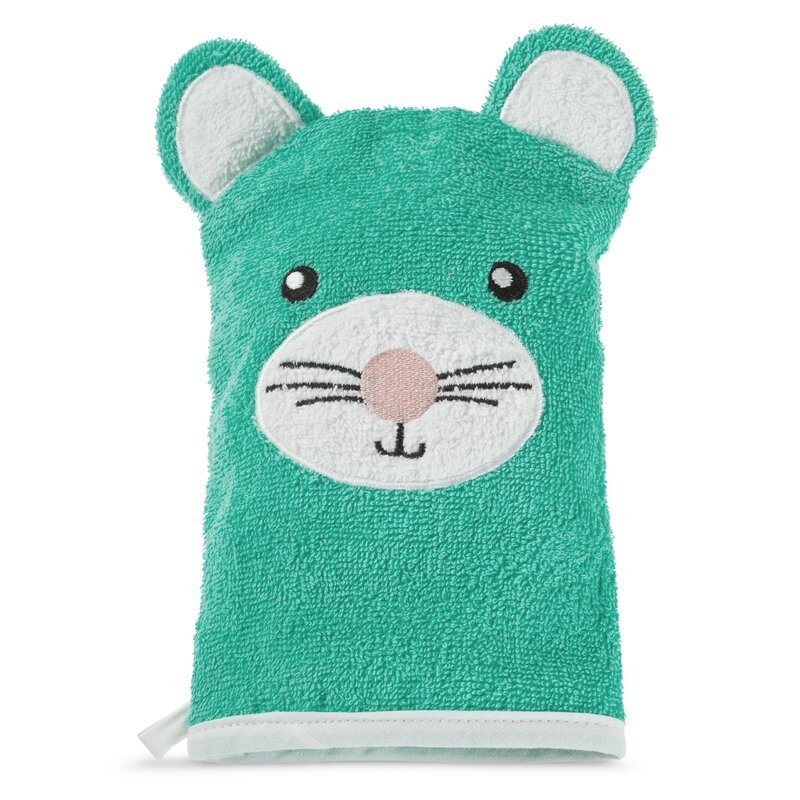 Ręcznik myjka dziecięcy 15x21 Baby 71 miętowy myszka 350g/m2