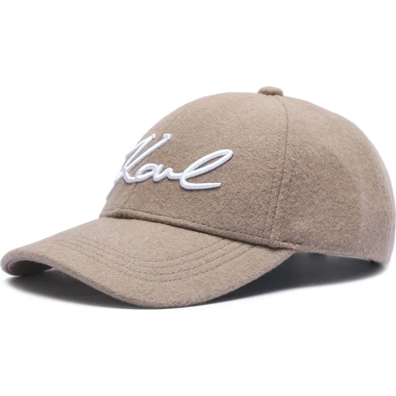Karl Lagerfeld Wełniana bejsbolówka k/signature