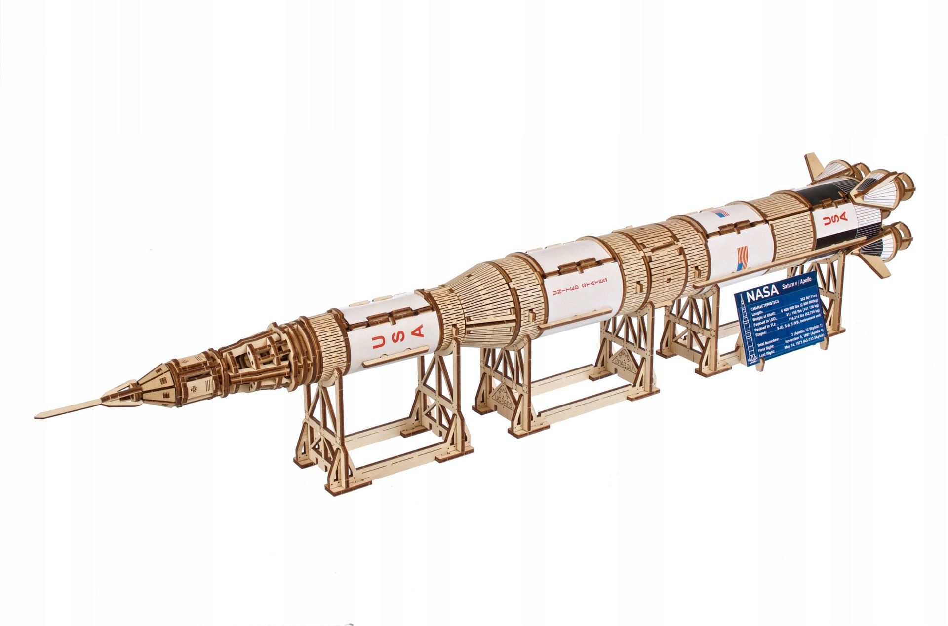 Puzzle 3D Model drewniany NASA Saturn V