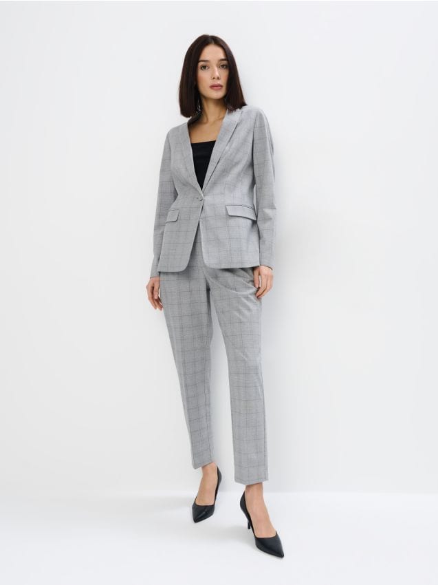 Mohito - Eleganckie spodnie w kratę - wielobarwny