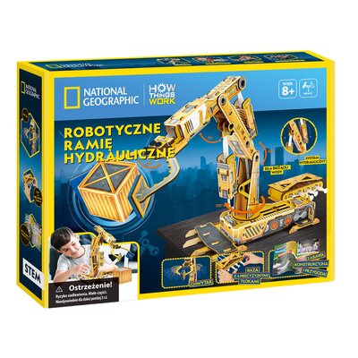 Puzzle 3D Robotyczne ramię hydrauliczne National Geographic DS1092H Cubic Fun