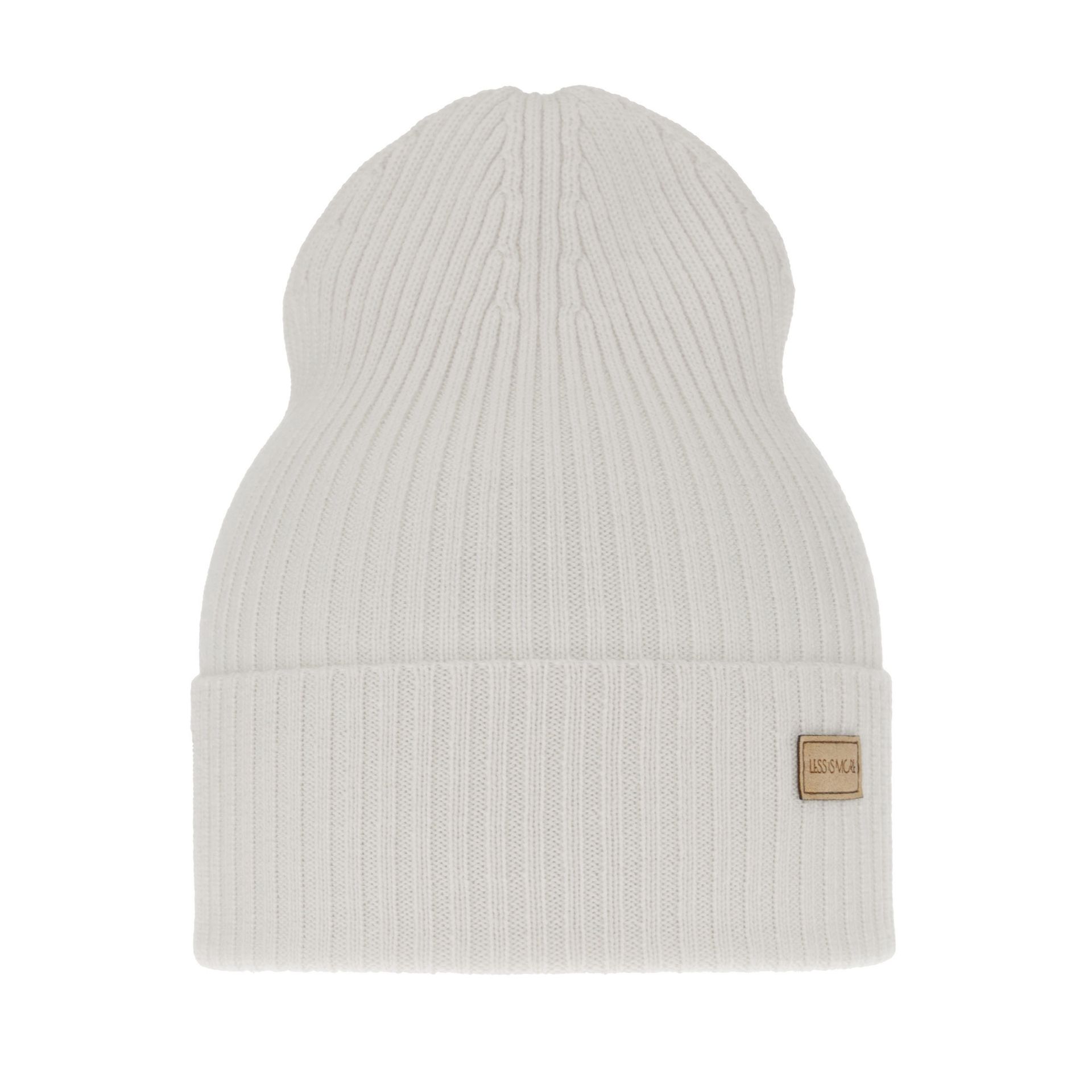 Czapka damska wiosenno - zimowa 100% wełniana merino Sophie - Biała