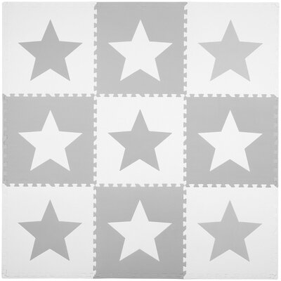 Ricokids Mata piankowe duże puzzle piankowe szachownica 180x180cm 9szt - gwiazdki 7502