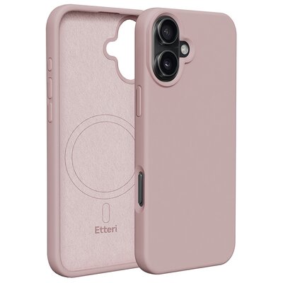 Etui ETTERI Silicone Mag do Apple iPhone 16 Jasnoróżowy