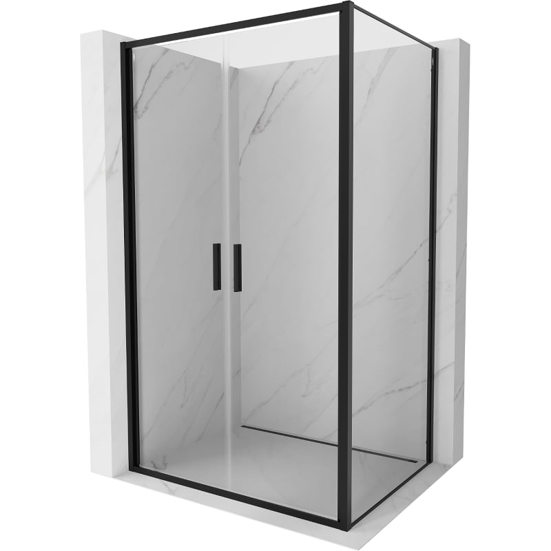 Mexen Exo kabina prysznicowa uchylna 80 x 75 cm, transparent, czarna - 814-080-075-70-00