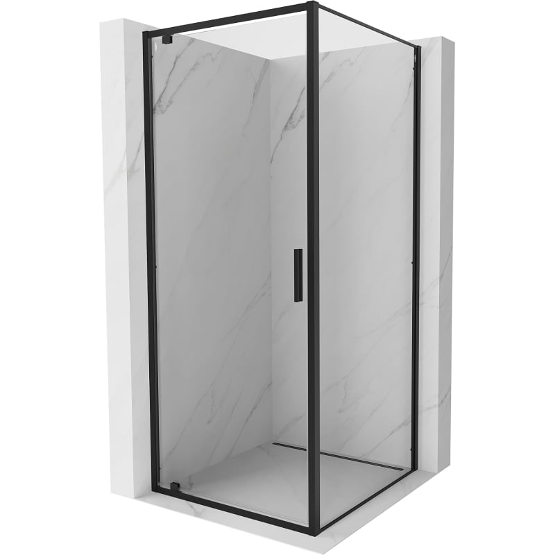Mexen Exo kabina prysznicowa uchylna 90 x 90 cm, transparent, czarna - 8181-090-090-70-00