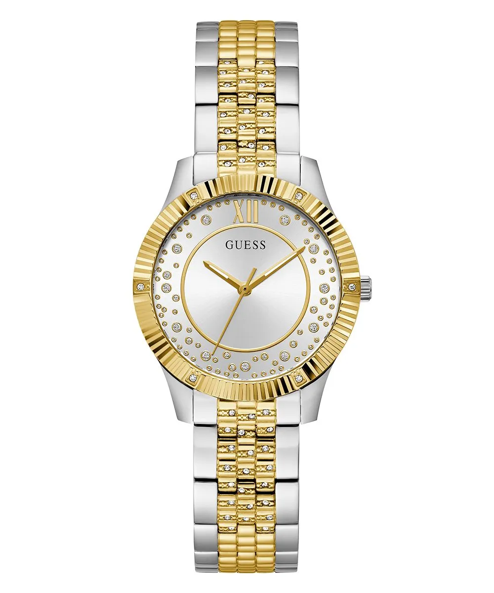 Guess Starstruck zegarek damski srebrno-złoty na bransolecie GW0765L1