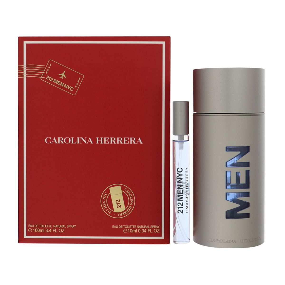 Carolina Herrera 212 Men NYC Set 100ml woda toaletowa + 10ml woda toaletowa