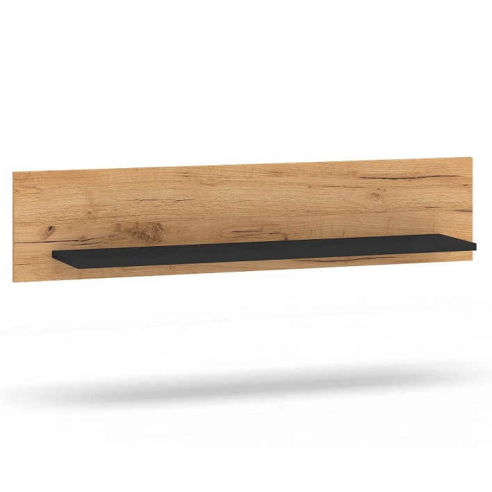 Półka wisząca URSO 12 Dąb craft złoty, czarny