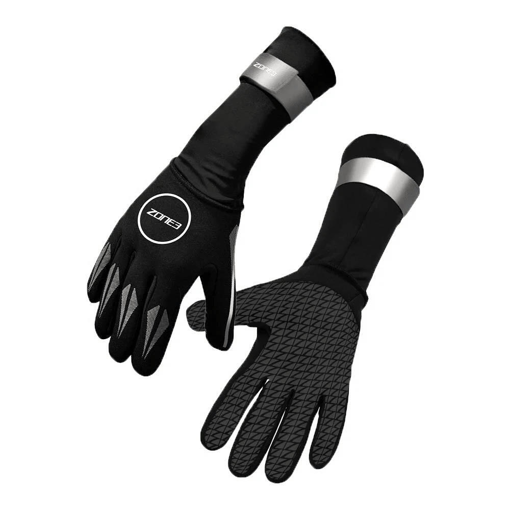 Zone3 Zone3 Rękawiczki pływackie z neoprenu, black/reflective silver M 2020 Akcesoria pływackie i treningowe NA18UNSG116/M