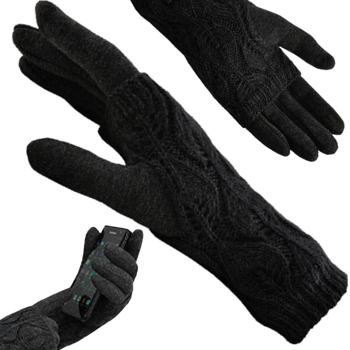 MAXY C.O. MAXY C.O. Rękawiczki dotykowe R6413 - czarne 5902802908933