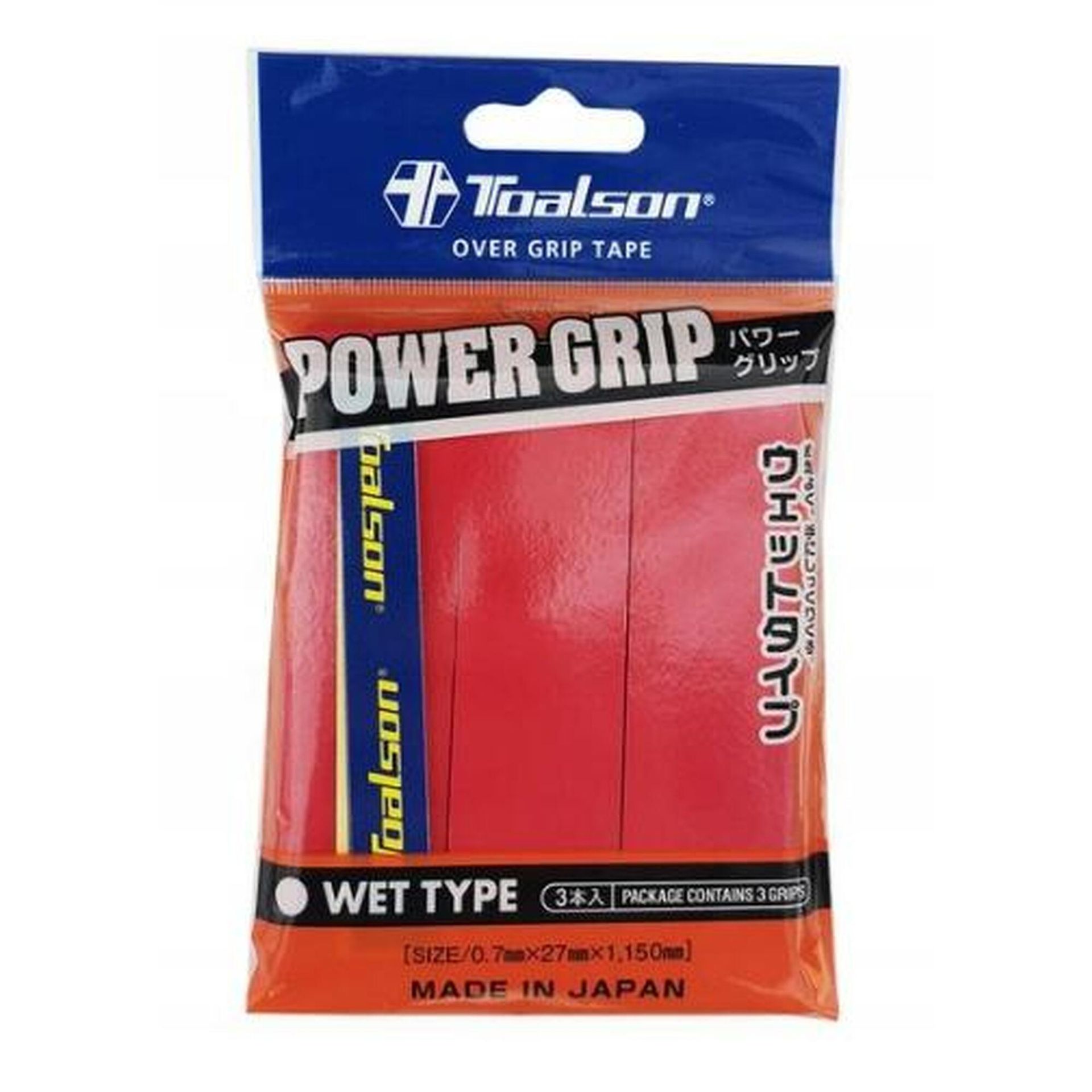 Toalson owijki tenisowe POWER GRIP x 3 red 4931946330639