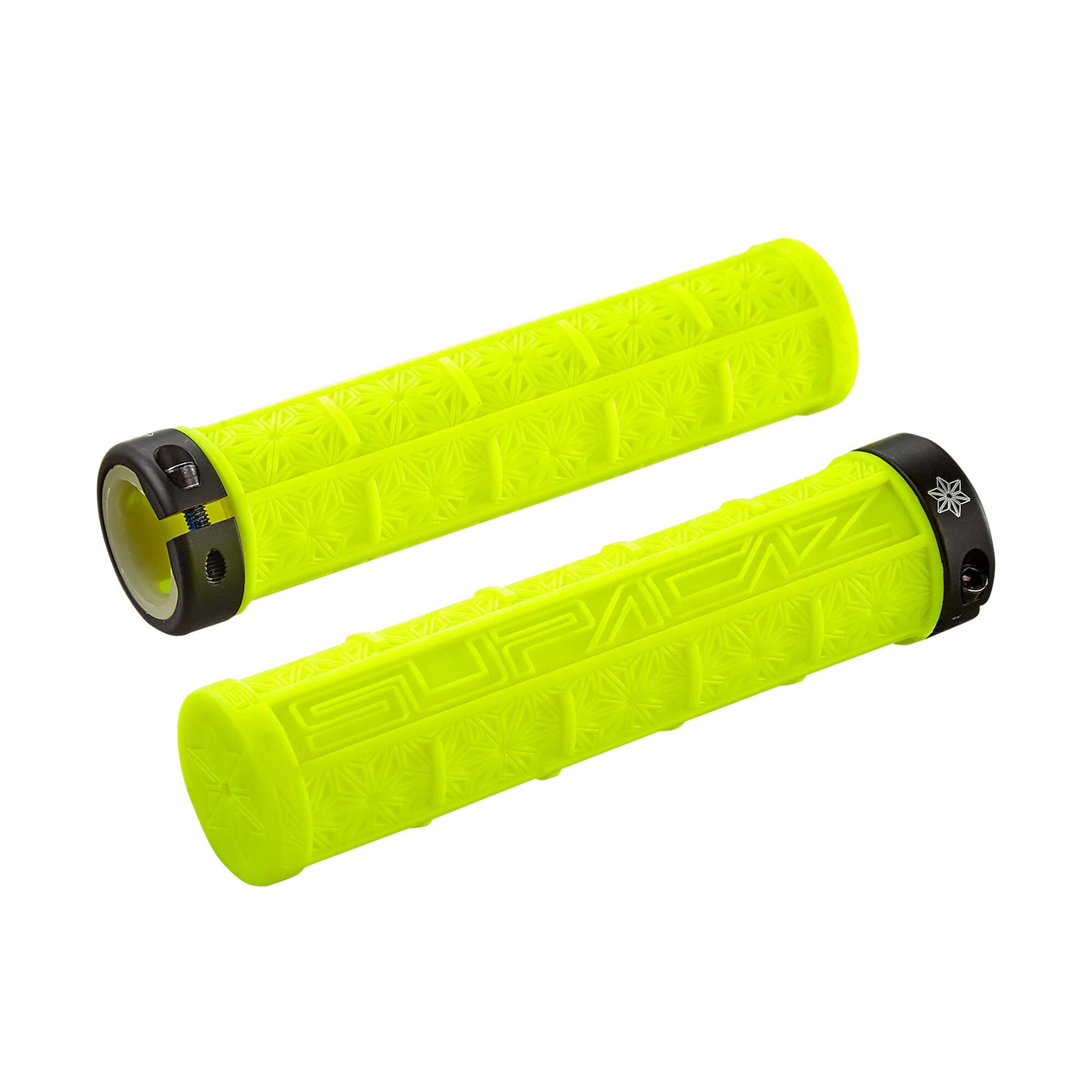 Supacaz Uchwyty  grizips neonowy żółty Standard 32 MM MTB BMX Enduro DH wycieczki rowerowe, SC-GR-012 (GR12)