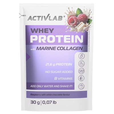 Odżywka białkowa ACTIVLAB Whey Protein Biała czekolada z malinami (30 g)
