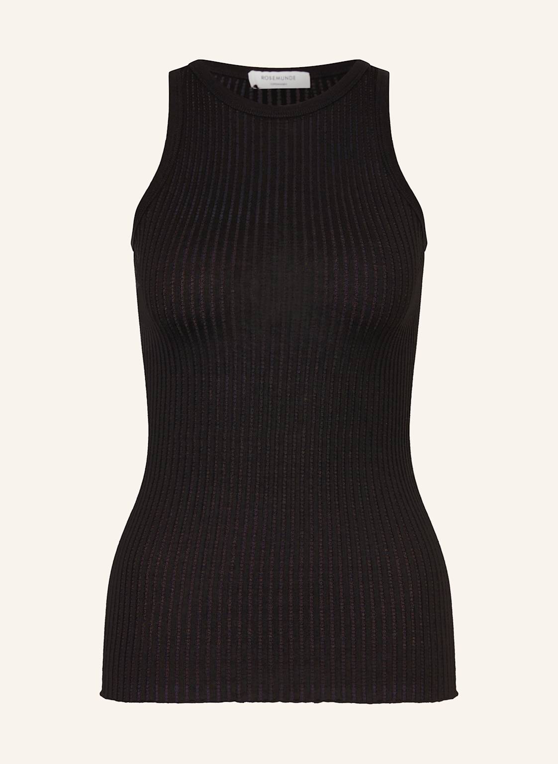 Rosemunde Top Z Jedwabiu Belize schwarz