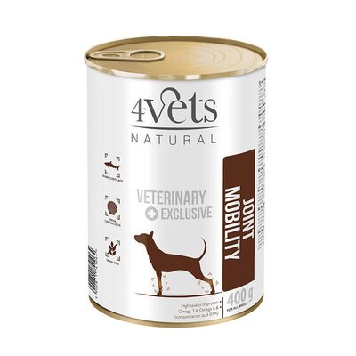 4Vets Natural Dog Joint Mobility 400 g - mokra karma w puszce dla psa z chorymi stawami