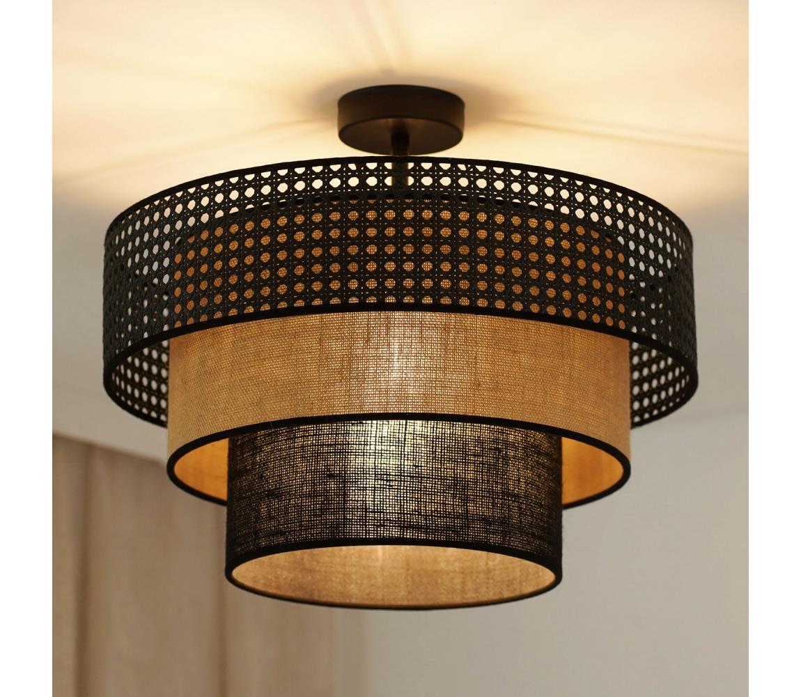 Brilagi - Żyrandol natynkowy DAKOTA LUNETA 1xE27/15W/230V śr. 45 cm czarny/beżowy