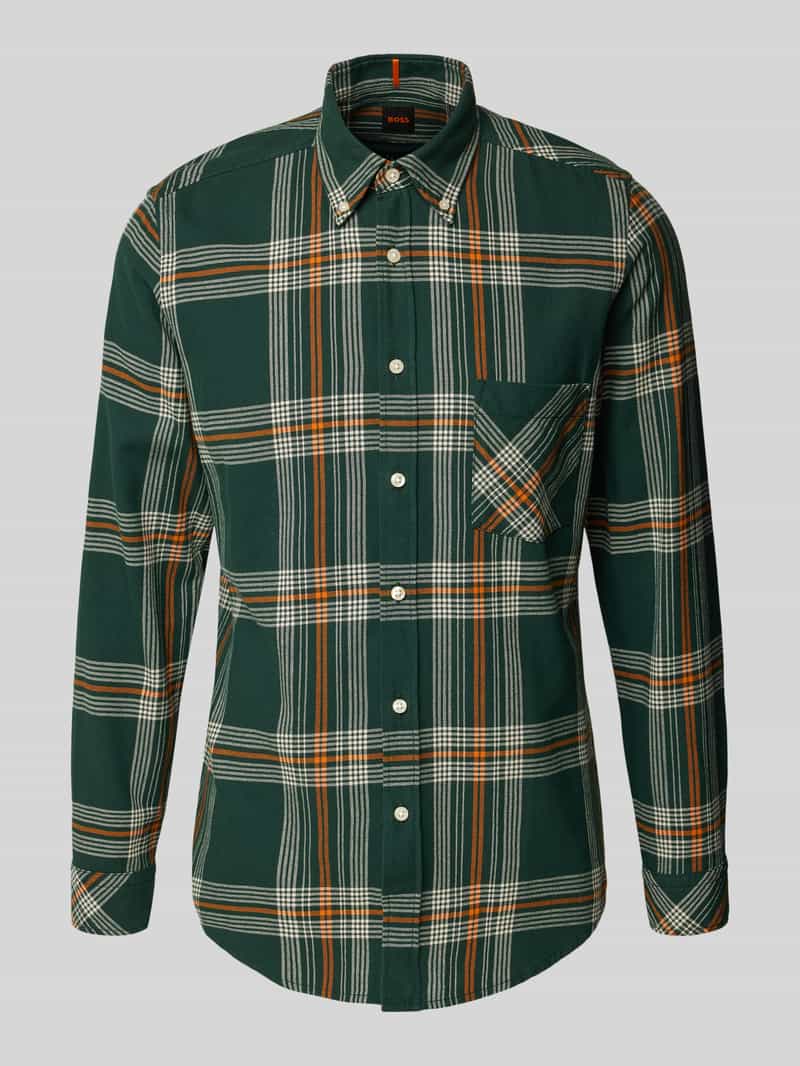 Koszula casualowa o kroju regular fit z kołnierzykiem typu button down model ‘Rickert’