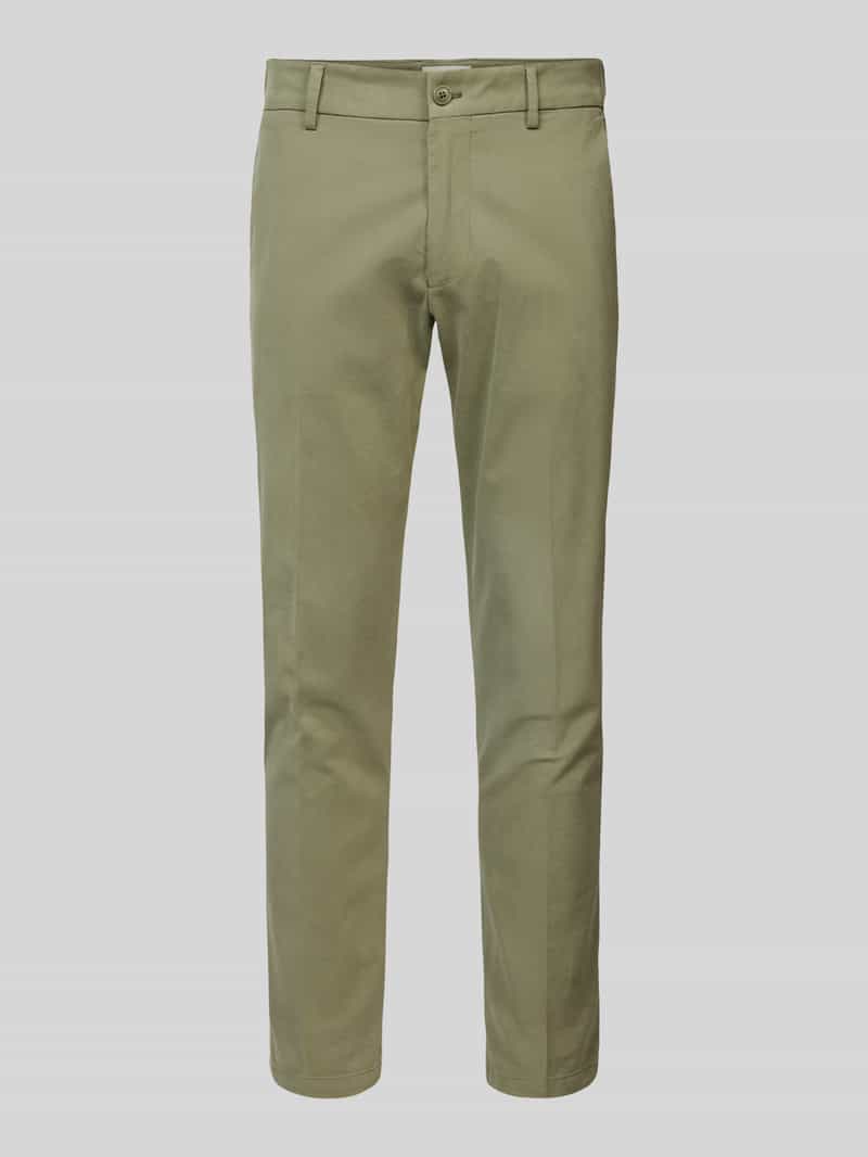 Spodnie materiałowe z wpuszczanymi kieszeniami w stylu francuskim