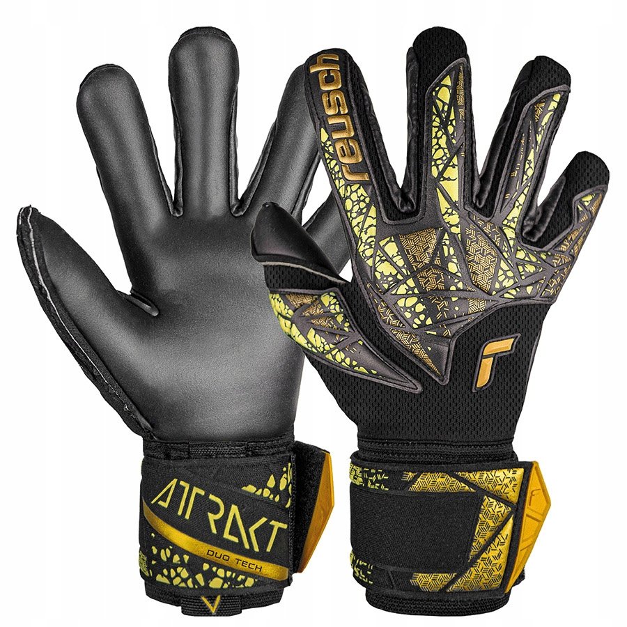 Rękawice Reusch Attrakt Duo Finger Support 54 70 050 7739 czarny 9,5