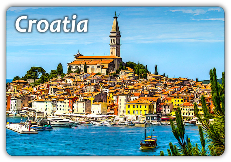 CHORWACJA - Rovinj - Krajobraz - Centrum miasta - Magnes na lodówkę