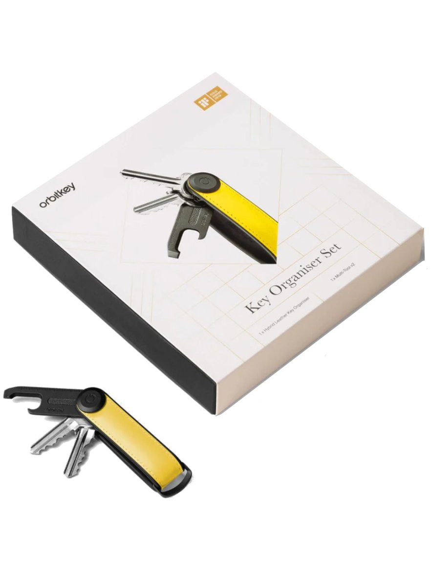 Zestaw Orbitkey Hybrid Leather + Multi-tool V2 - solar yellow