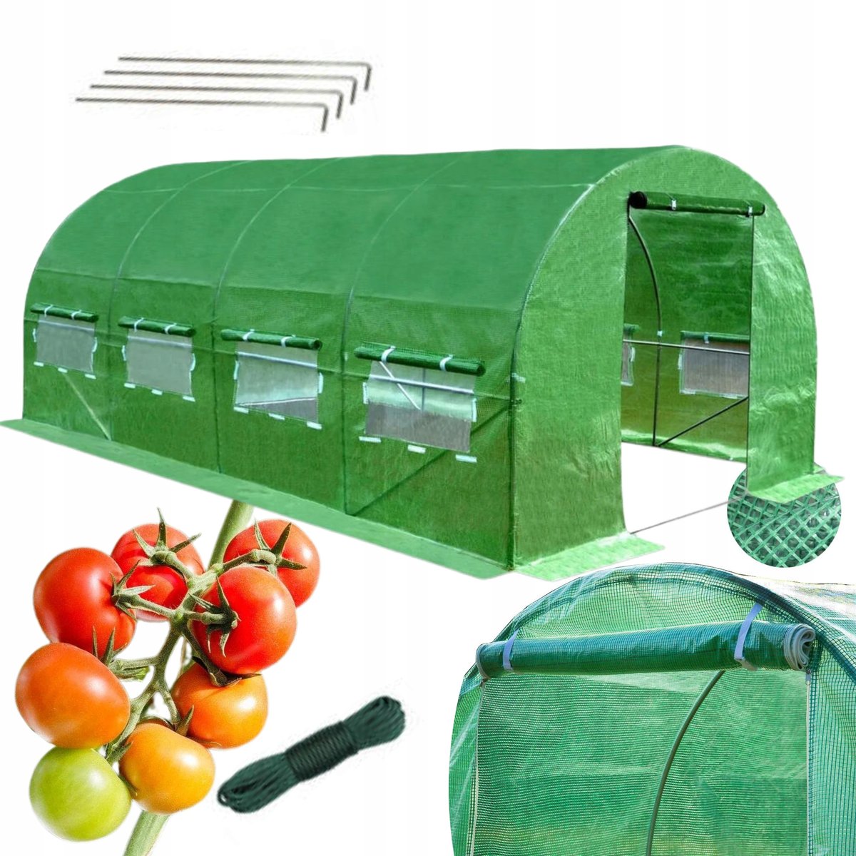Tunel Ogrodowy Foliowy 10M2 Szklarnia Na Warzywa 4M X 2,5M X 2M M85001
