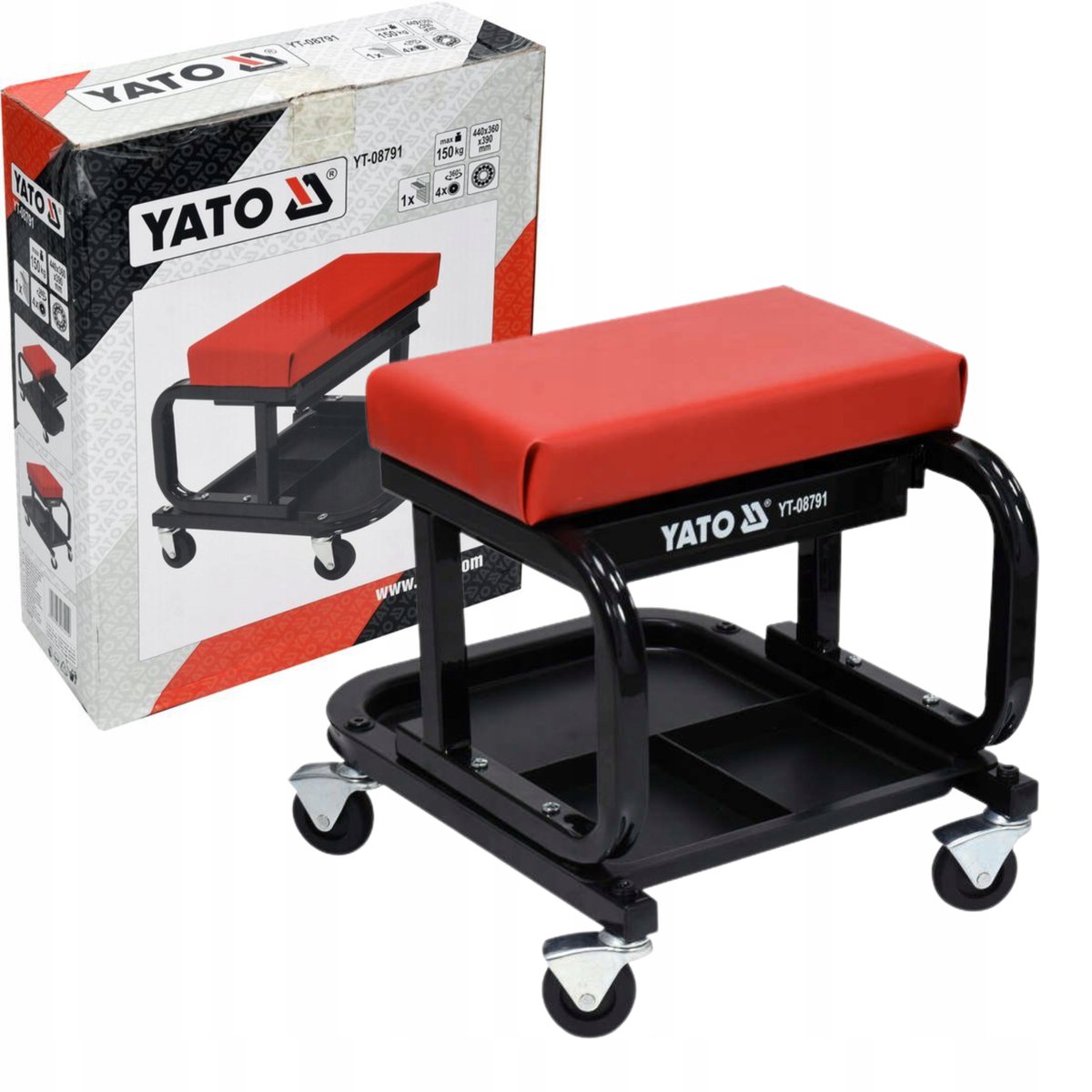 Yato Taboret Warsztatowy Z Szufladą Na Kółkach Obity Winylem Yt-08791